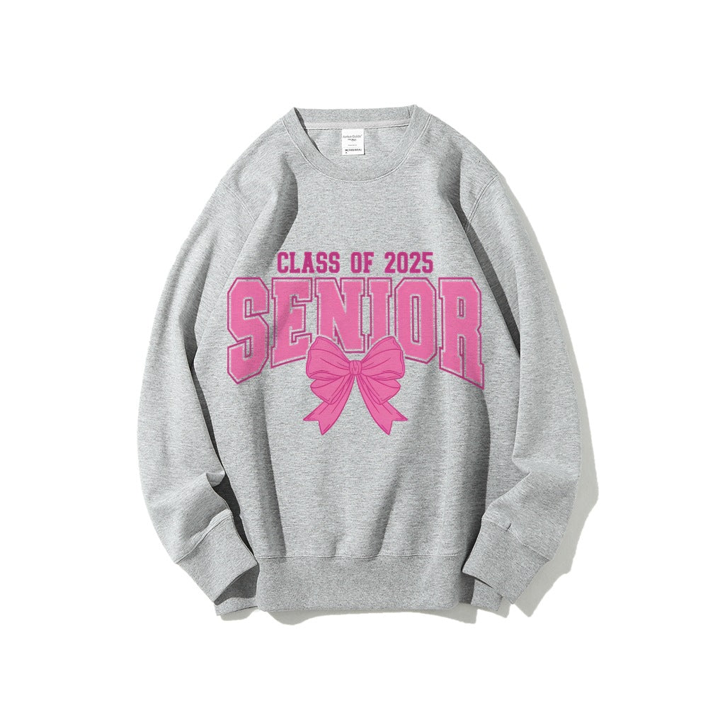 Kvinders sweatshirt med eksamensår og dekorativ sløjfe design Stilla
