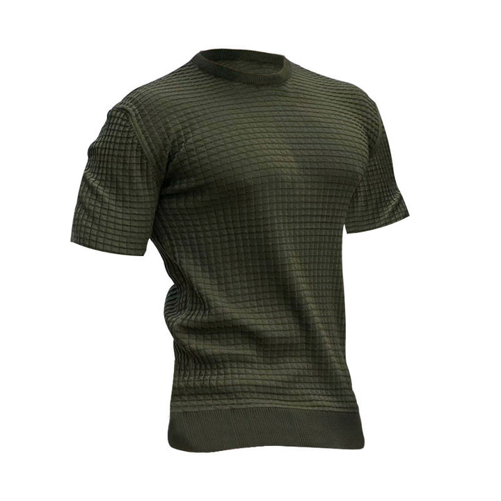 Herrer Sporty Kortærmet T-shirt med struktureret Design Stilla