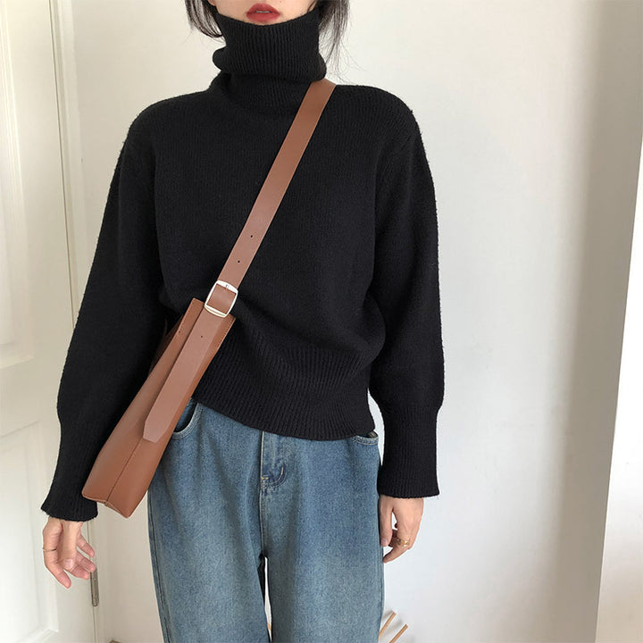 Kvinders Cozy Turtleneck Sweater lavet af Fine Knit Stilla