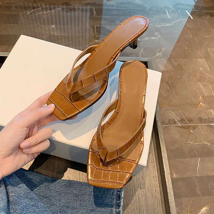 Damesko Elegante Lave Blokhæl Sko Sandaler Stilla
