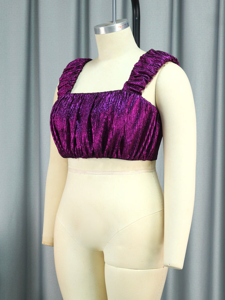 Damer Glitrende Bustier med Flæsedetaljer Skovae