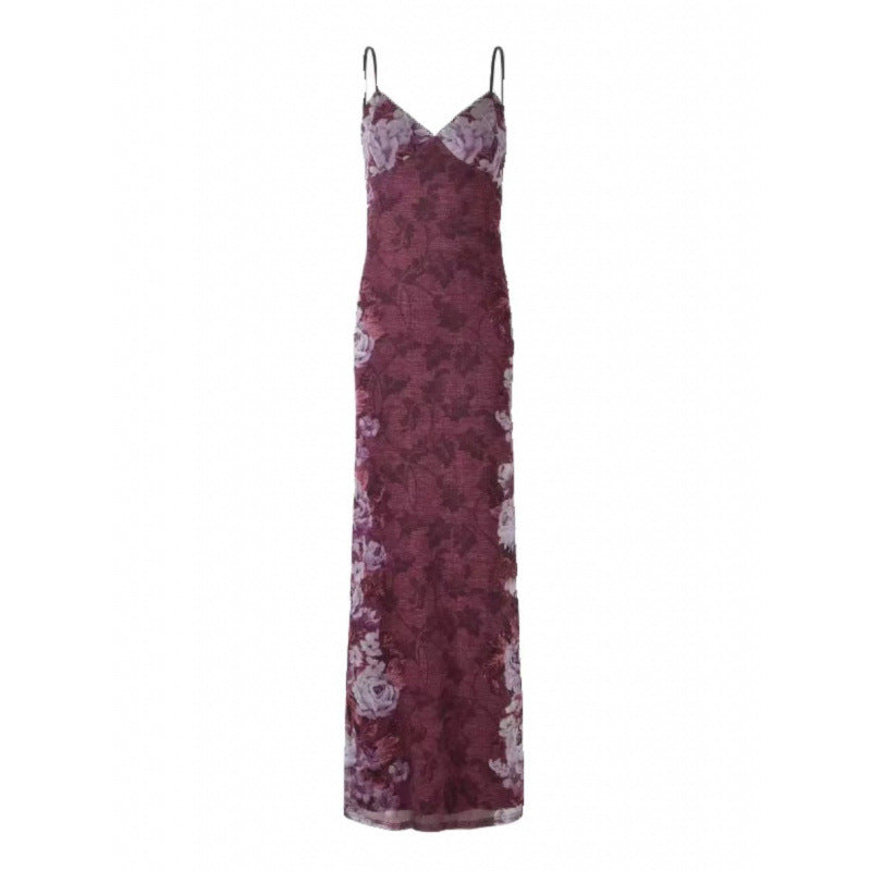 Dame Elegant Floral Slipkjole Stilla