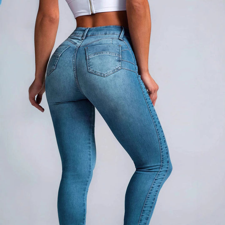 Højtaljede sculpting Skinny Jeans til kvinder med Stretch Stilla