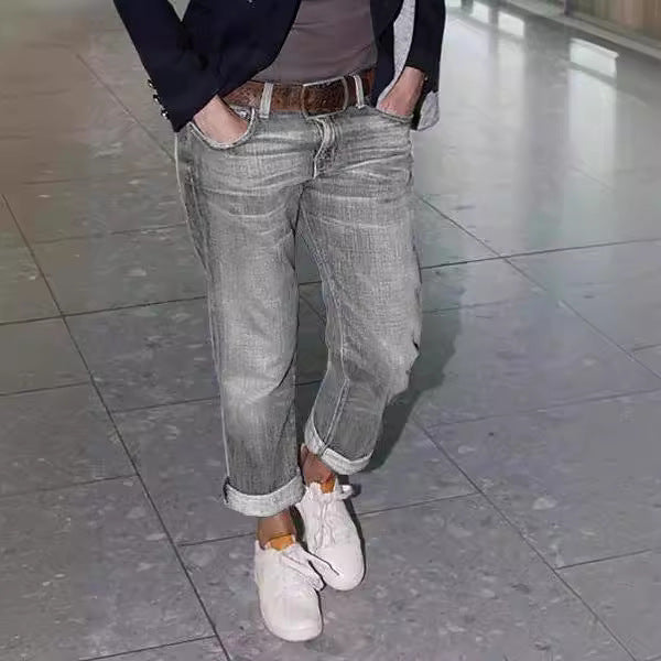 Dame Relaxed Fit Revnet Denim-Bukser Stilla