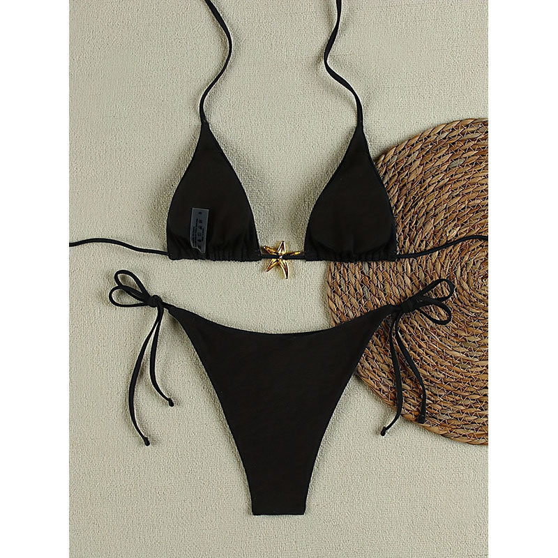 Dame Triangel-Bikini med stjernesyning Skovae