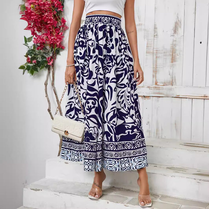 Damer Elegant Blomster Maxi Nederdel Stilla