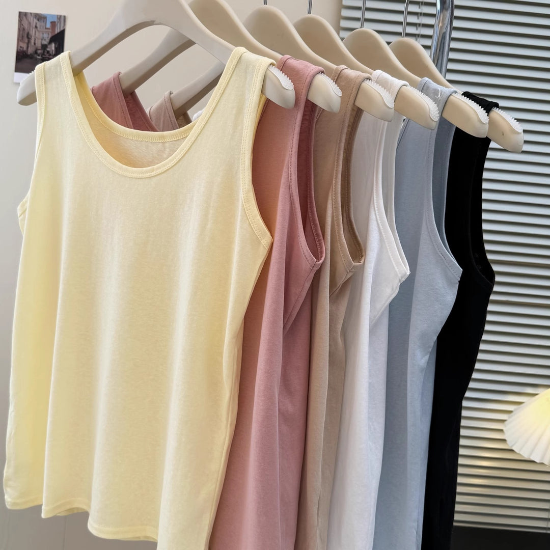 Femme Blødt Jersey Tanktop med flatterende snit Stilla