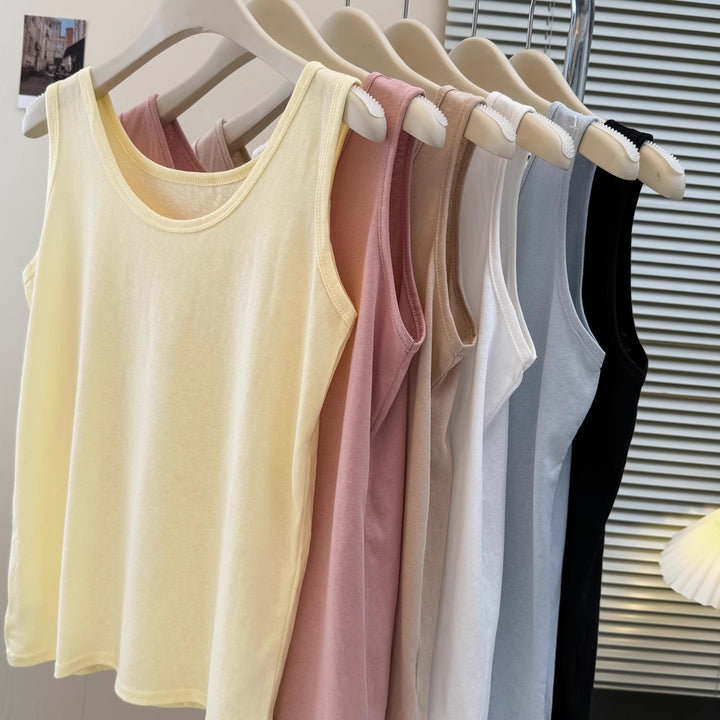 Femme Blødt Jersey Tanktop med flatterende snit Stilla