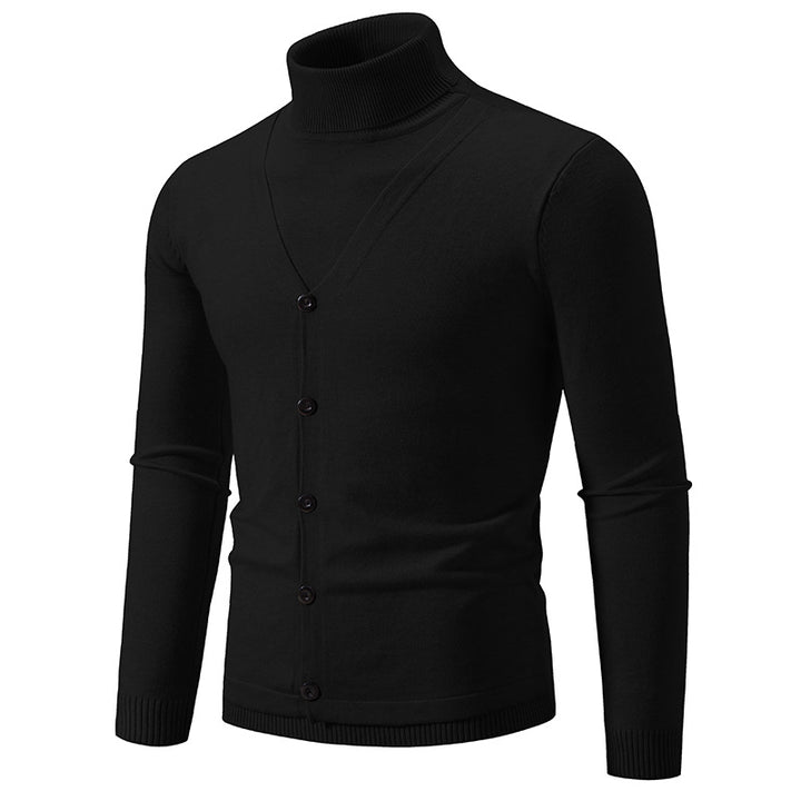 Stilfuld herre rullekrave cardigan trøje Stilla