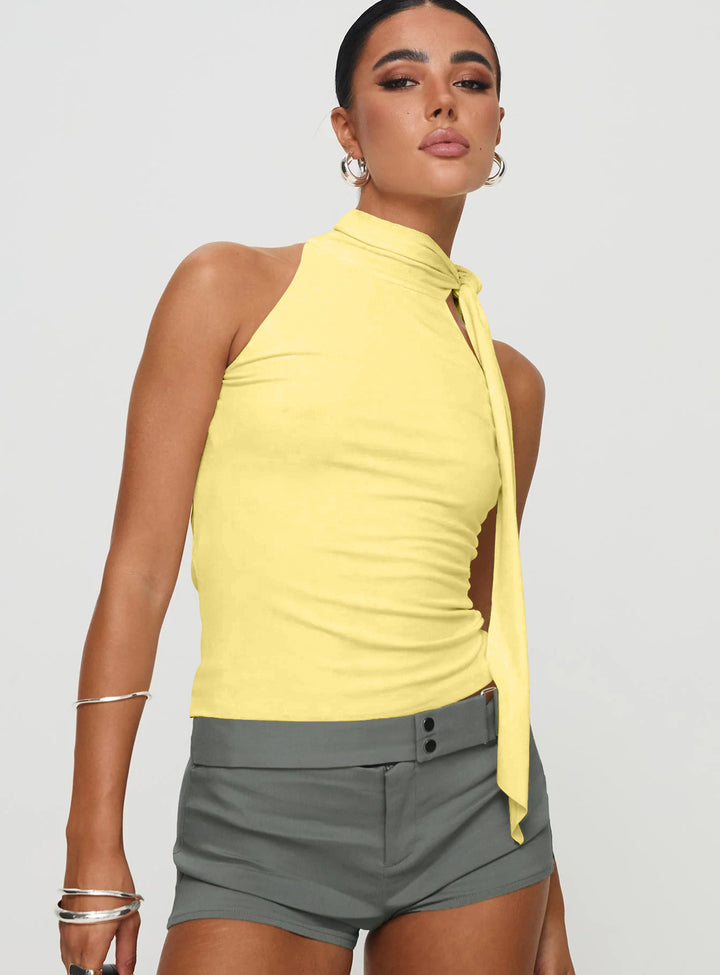 Damer elegant top med feminin sløjfedesign Skovae