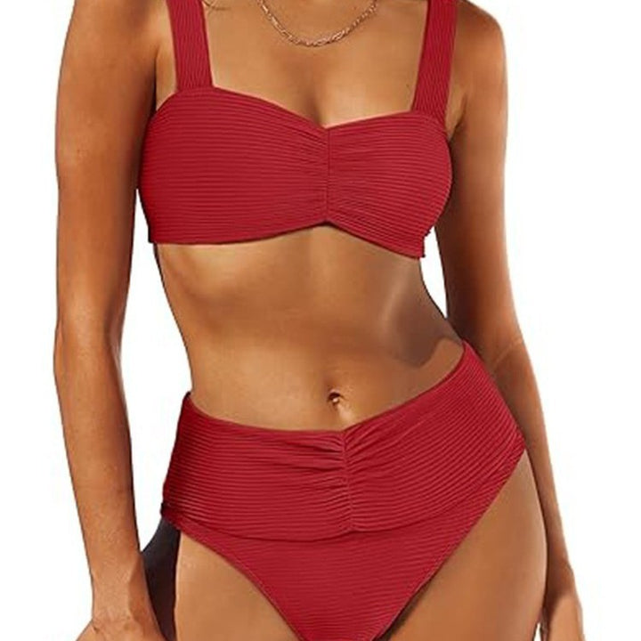 Dame bikini sæt med høj talje og struktureret top Stilla