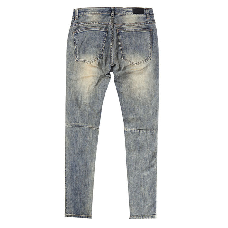 Herre Destroyed Jeans i moderne Slim-Fit med unikke revnedetaljer Stilla