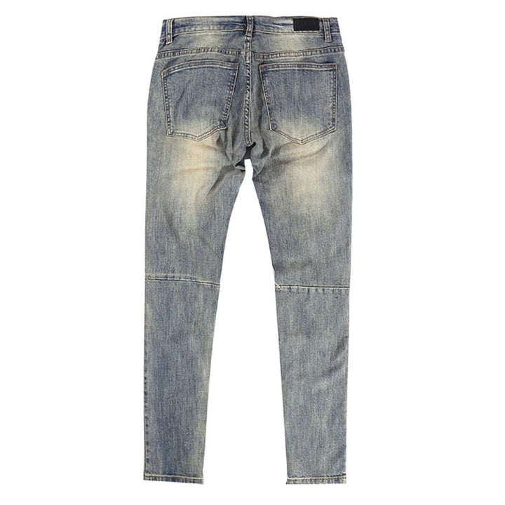 Herre Destroyed Jeans i moderne Slim-Fit med unikke revnedetaljer Stilla