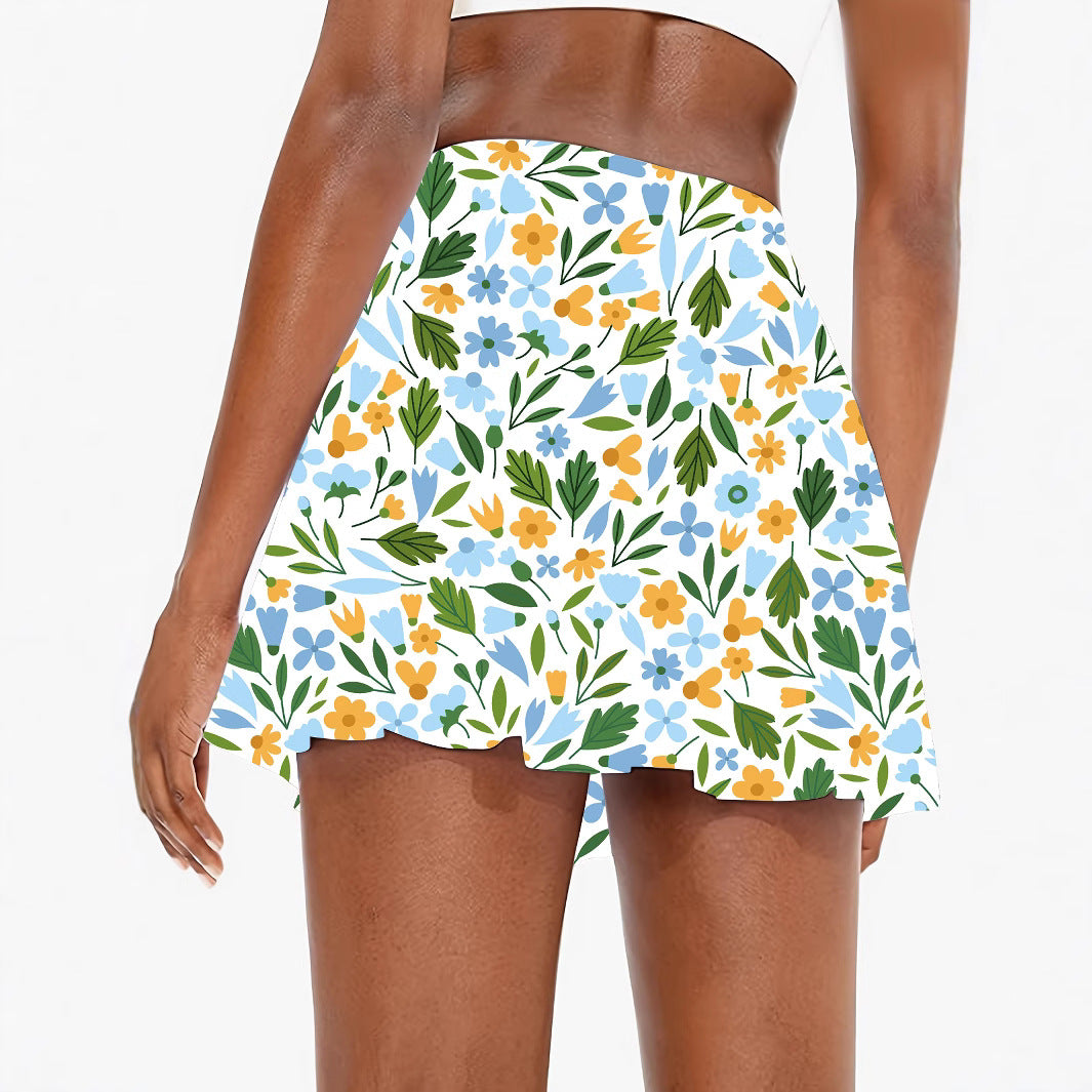 Dame blomster mønster skort Stilla