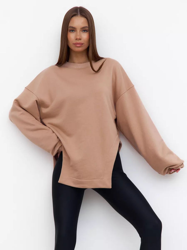 Dame Oversized Sweatshirt med unik skulderdetalje og afslappet pasform Stilla