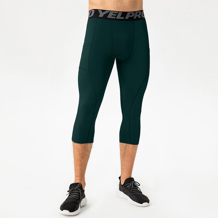 Herrer Sportslige Kompressions-Leggings med praktiske lommer og åndbar teknologi Stilla