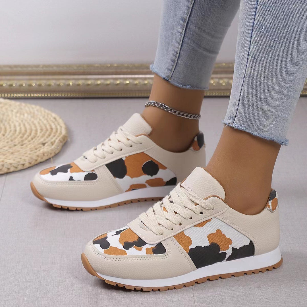 Dame Sporty Sneakers med dyreprint og skridsikker sål Stilla