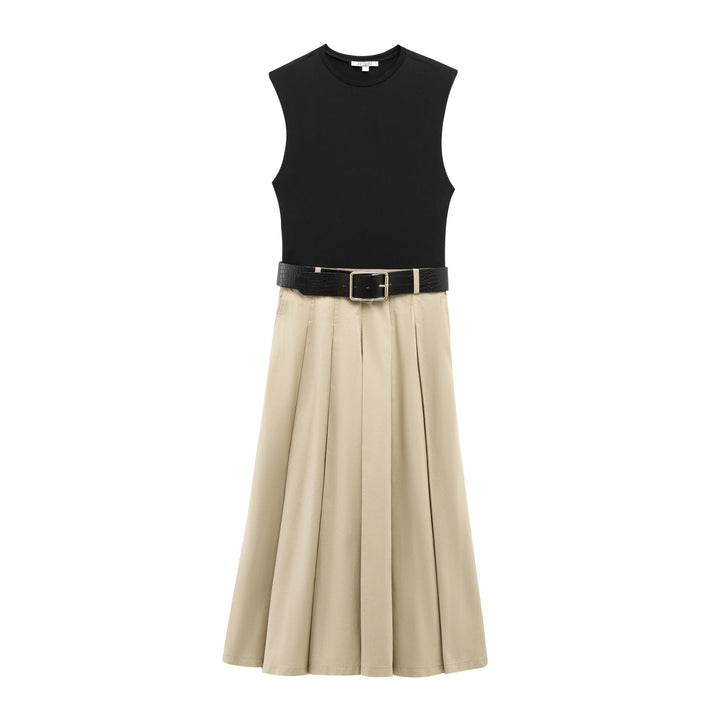 Femme Elegante Bælte Midi Kjole Stilla