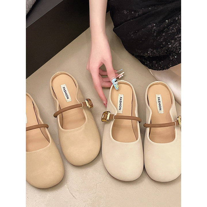Damer Ballerinas med elegant rem og moderne spændeaccent Stilla
