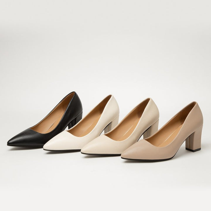 Damer elegante pumps med moderne blokhæle og vendepunkt-design Stilla