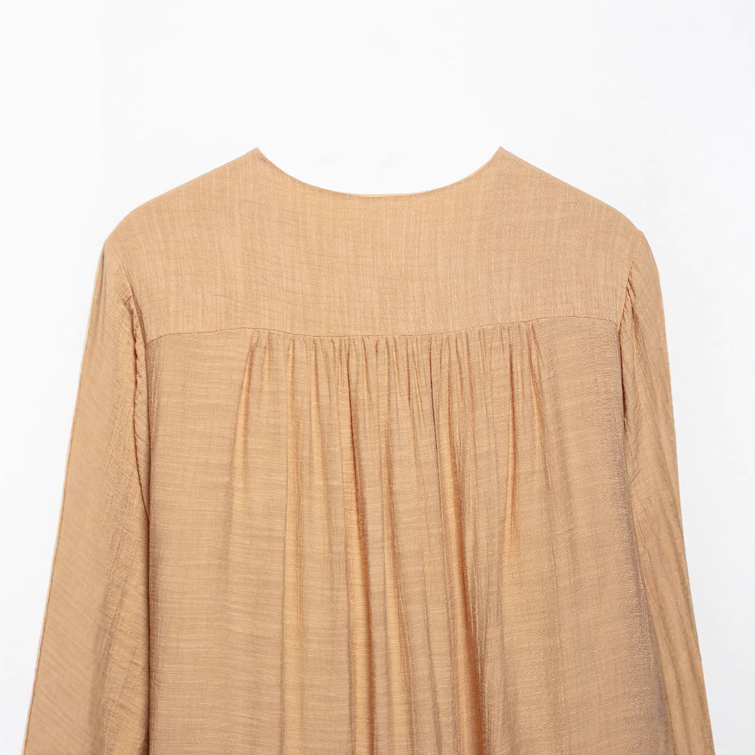 Femme Bohemian Lagdelt Mini Kjole med Spidskant Stilla