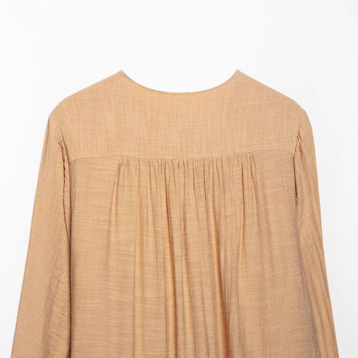 Femme Bohemian Lagdelt Mini Kjole med Spidskant Stilla