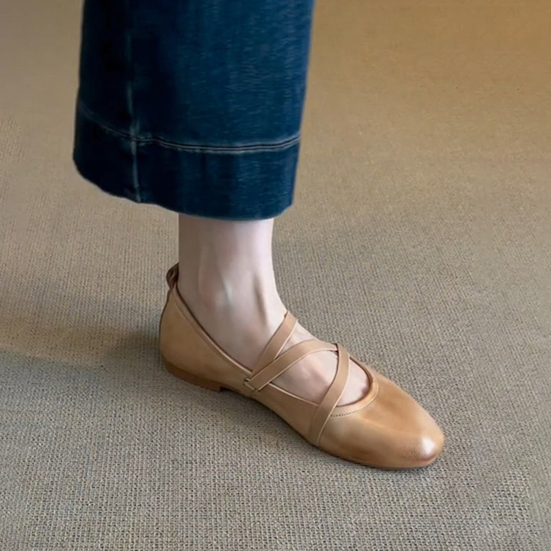 Dame Komfortable Krydsbånd Ballerina Sko Stilla