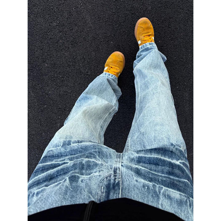 Herrer Løse Baggy-Jeans med moderne vaskeeffekt og behagelig snit Stilla