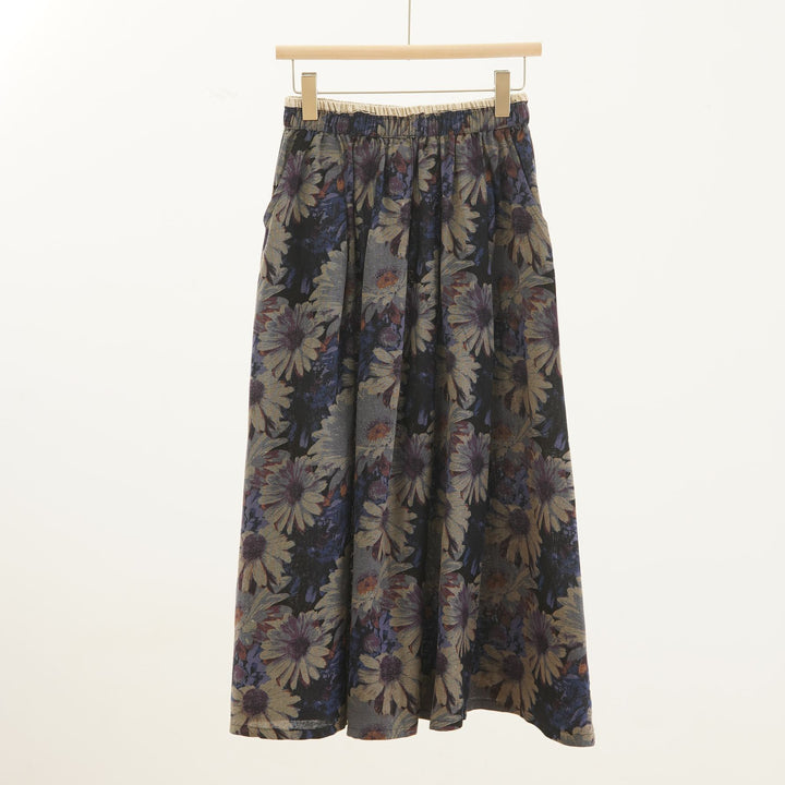 Femme Flydende Floral Tryk Maxi Nederdel Stilla