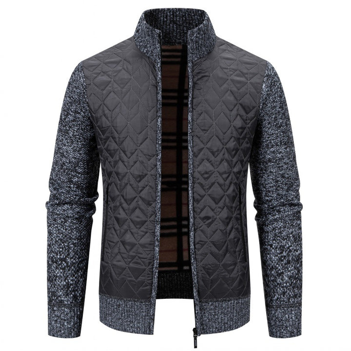 Herrer quilted hybridjakke med lynlås foran Stilla