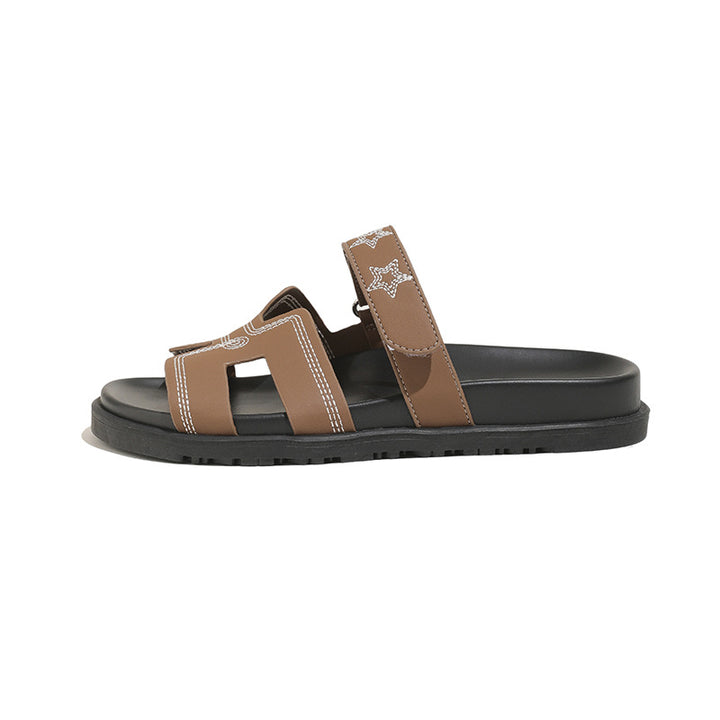 Dame Designer Pantoletter med moderne kryds-design Stilla