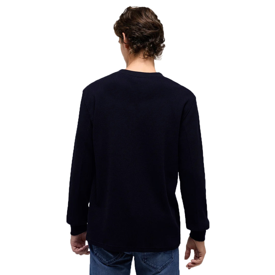 Herrer Langærmet Henley T-shirt lavet af høj kvalitet, struktureret bomuld Stilla