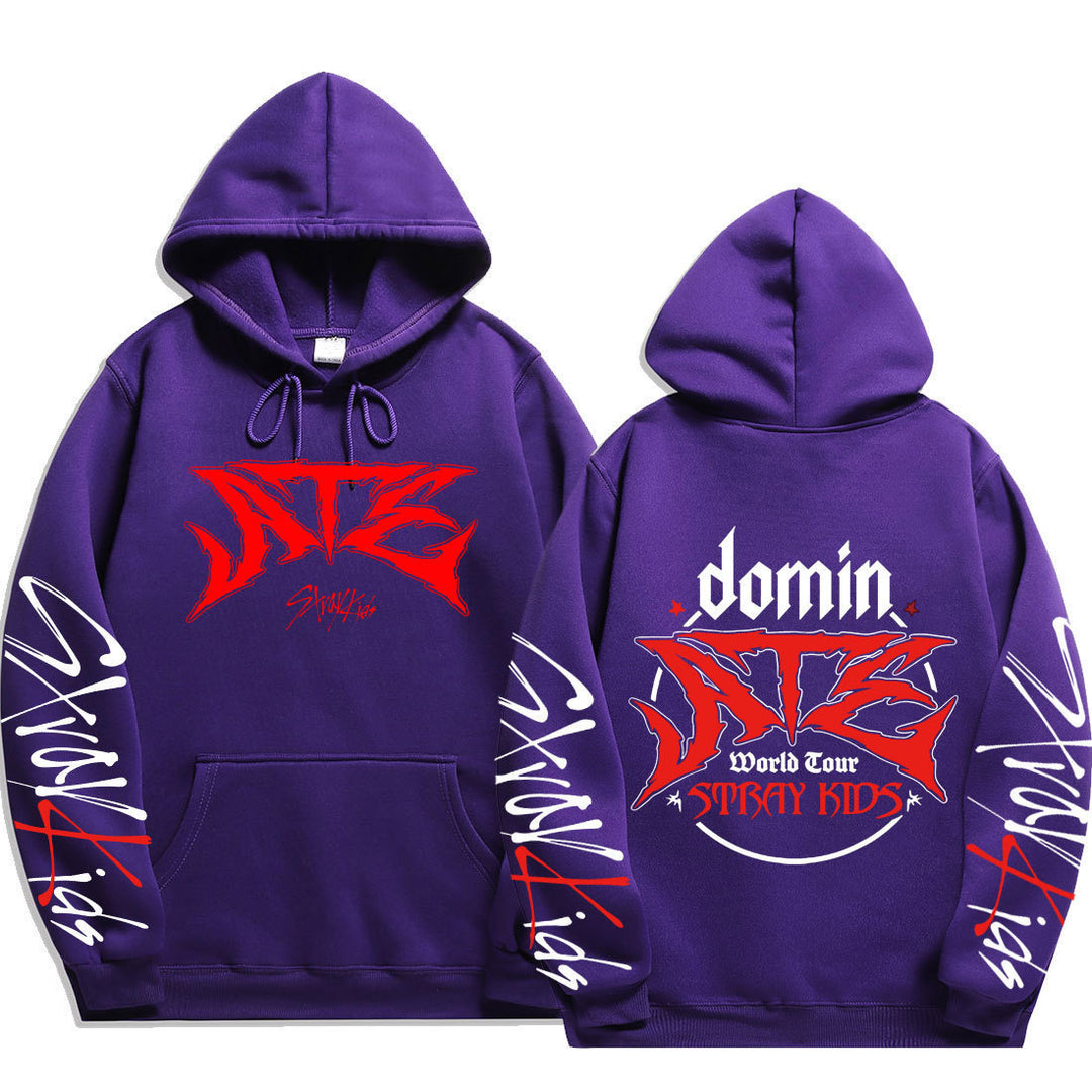 Dame hoodie med iøjnefaldende grafisk design Skovae