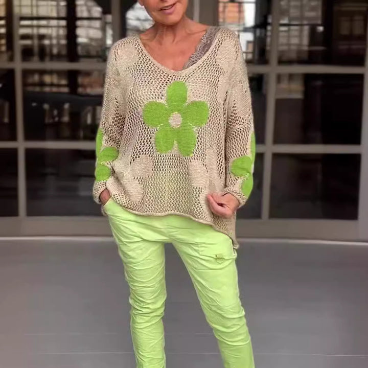 Femme Floral Hækletrøje Stilla