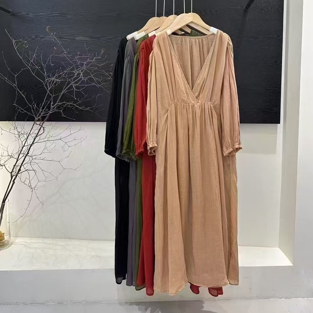 Femme Elegant Flydende Maxi Kjole Stilla