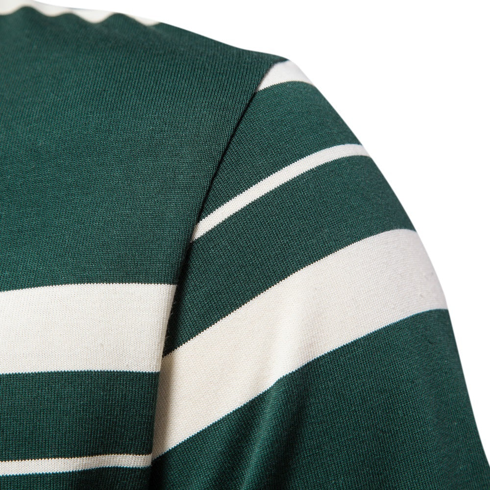 Herrer sweatshirt med moderne stribemønster og praktisk lynlås Stilla