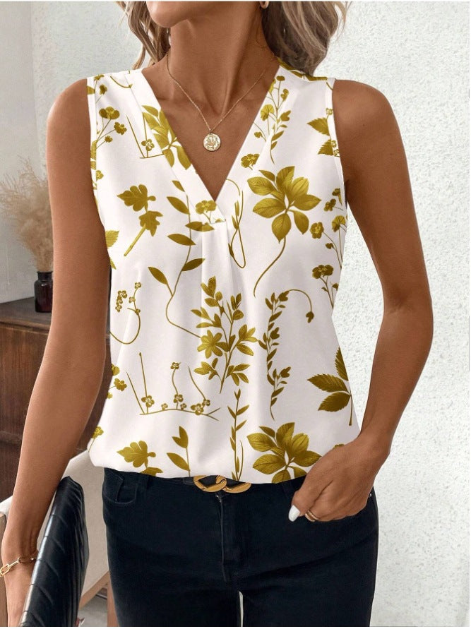 Damebluse med blomsterdesign Stilla