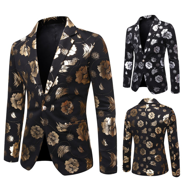 Herre Floral Print Blazer med eksklusive detaljer Stilla
