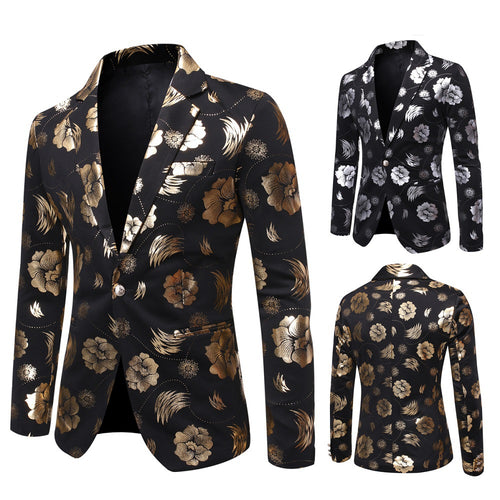 Herre Floral Print Blazer med eksklusive detaljer Stilla