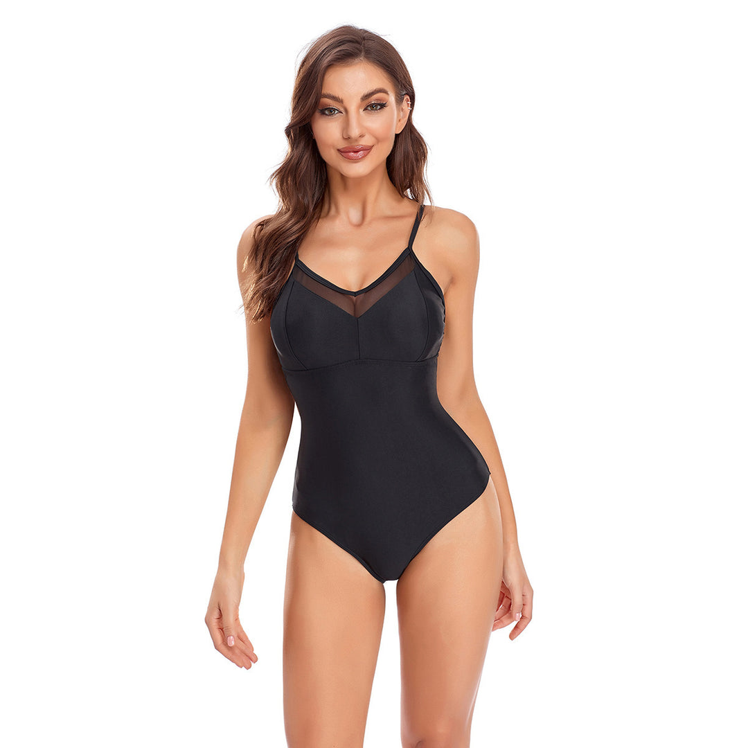 Dame One-piece badedragt med transparent accentdetaljering og behageligt design Stilla