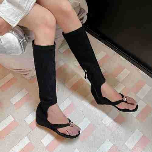 Femme Højglans Over-knæ Flip-Flops Stilla