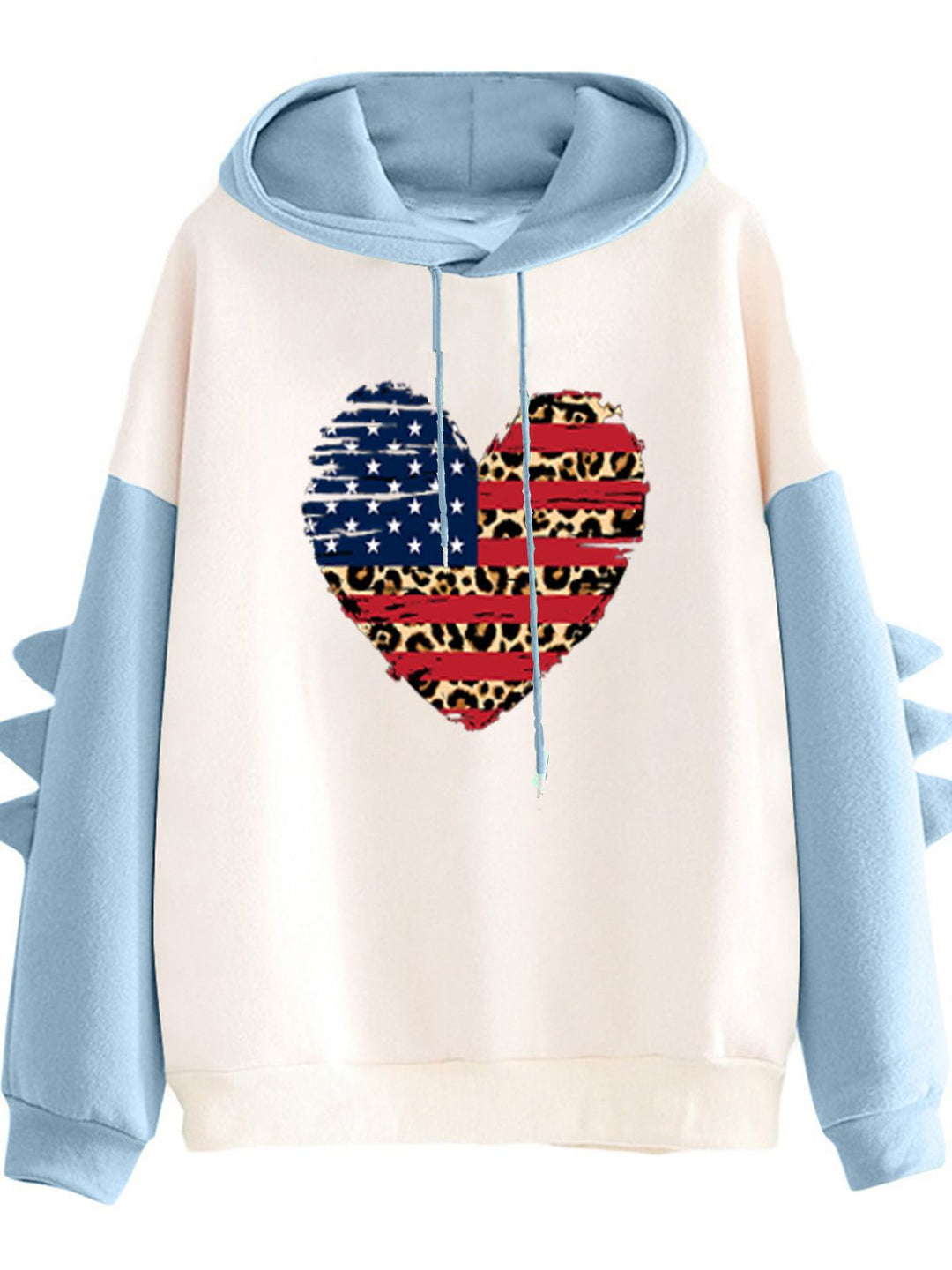 Dame hoodie med unikt hjerte design og trendy detaljer Stilla