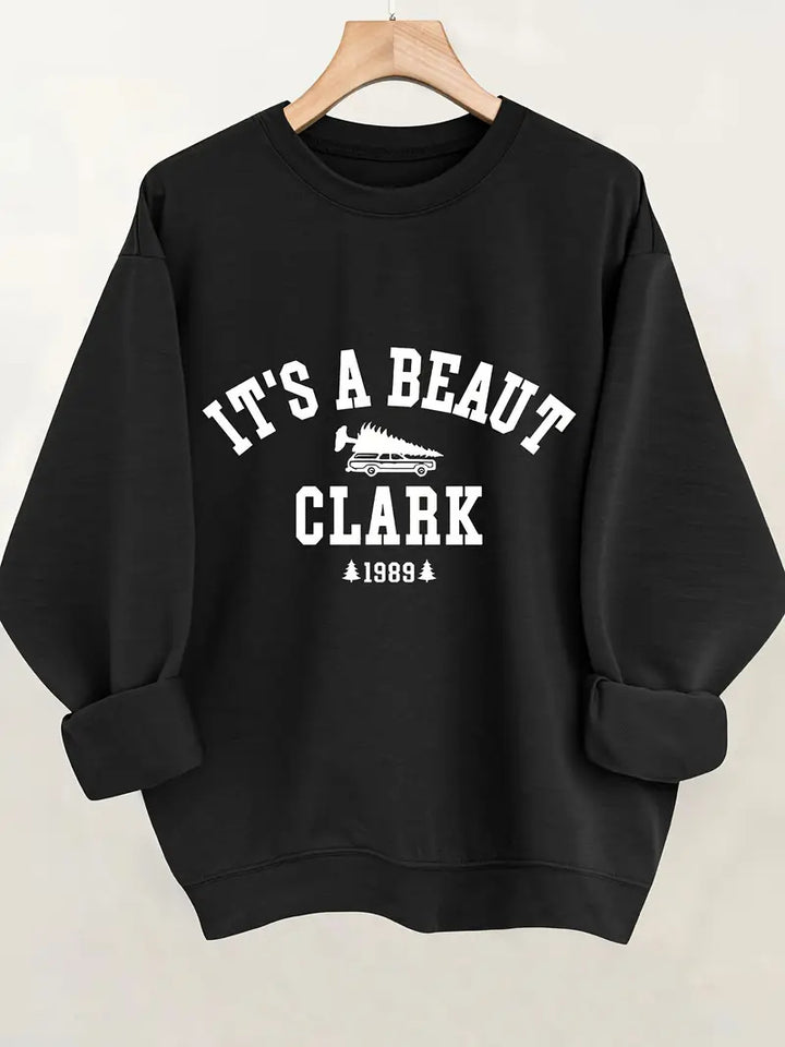 Kvinders sweatshirt med casual tekst og komfortabel pasform Stilla