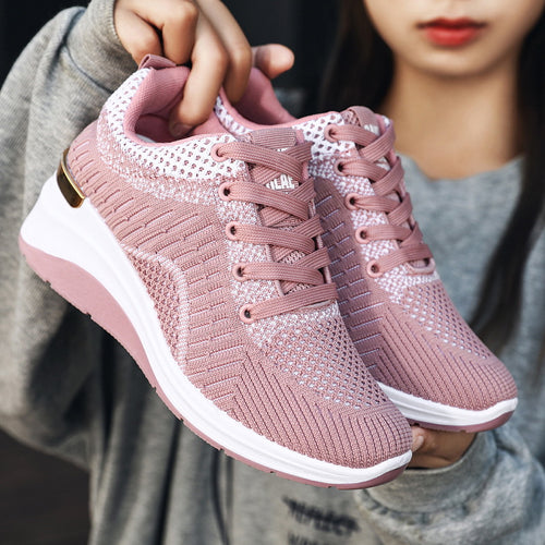 Femme Højtydende Strik-Løbesneaker Stilla