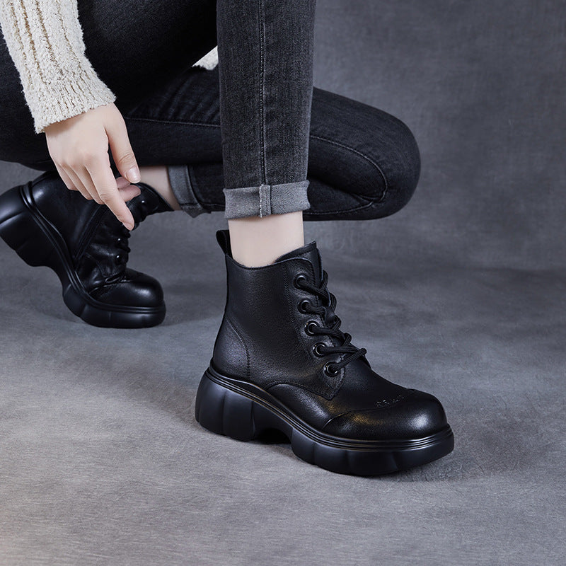 Femme High-Top Fashion Kampstøvler med Chunky-sål Stilla