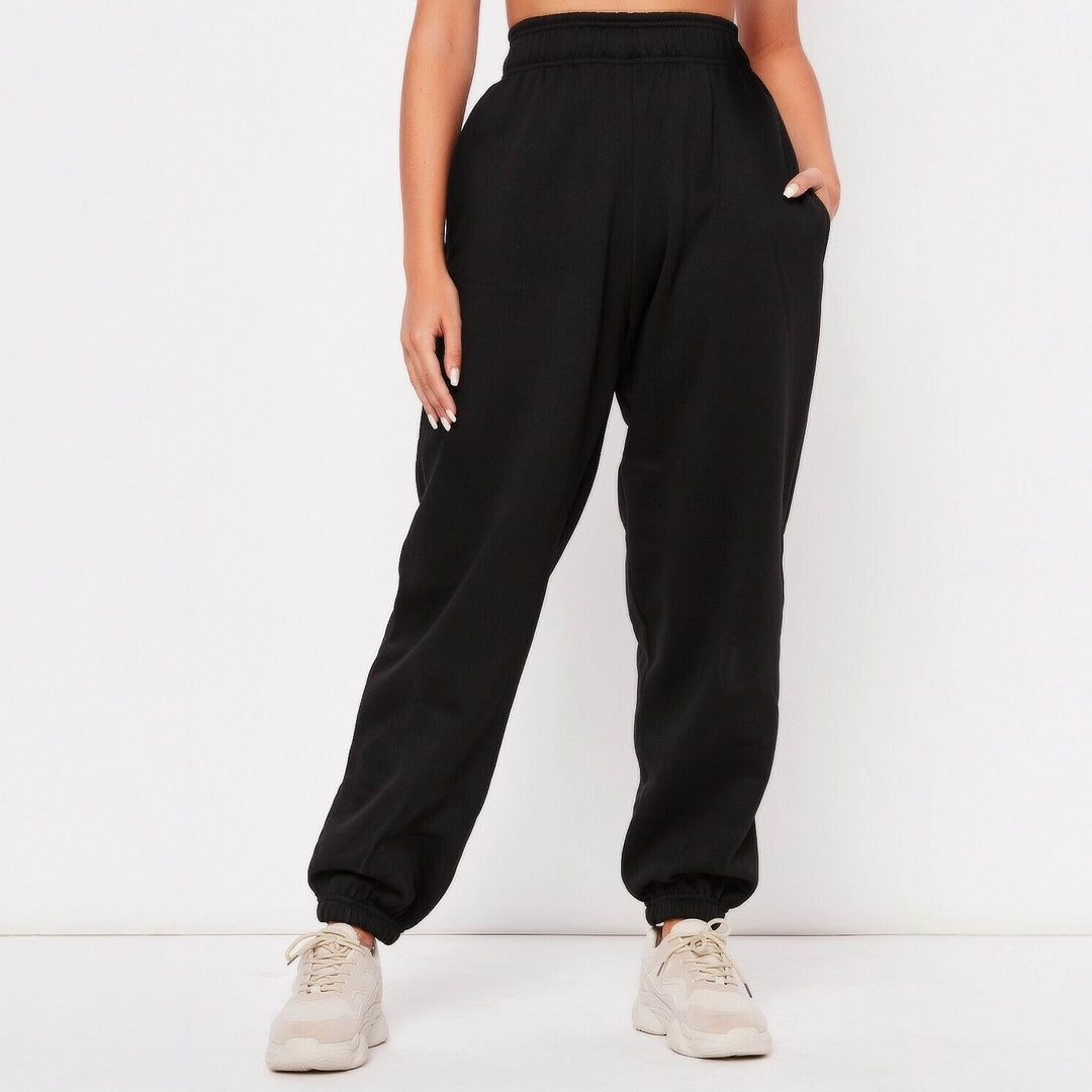 Kvindernes komfortable sweatpants med elastisk talje og manchetter Skovae