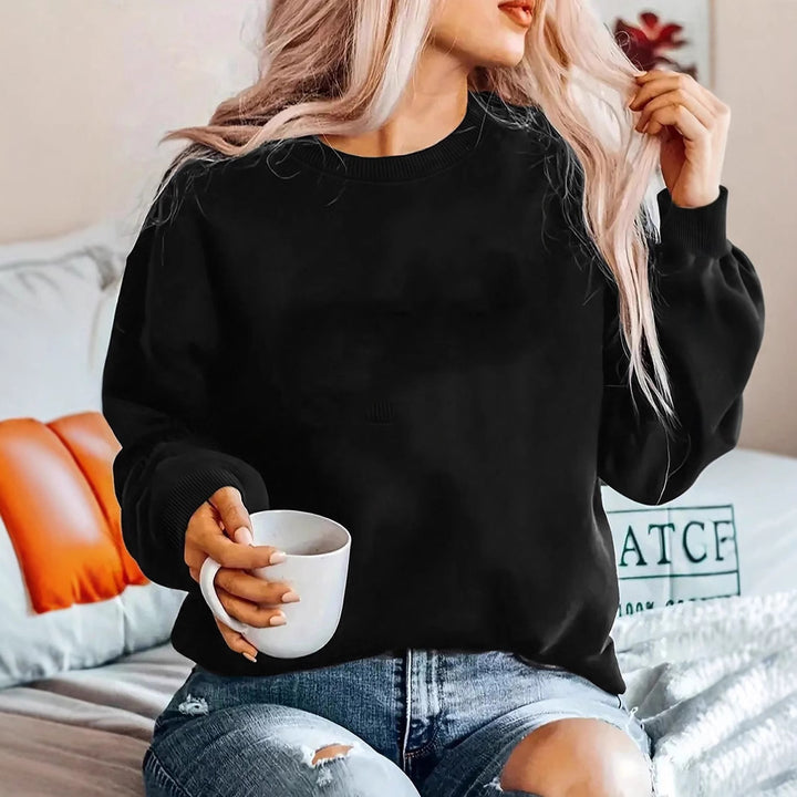 Dame sporty sweatshirt med trendy grafikdesign Stilla