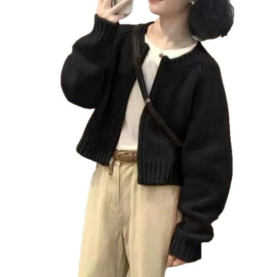 Dame Cozy Cardigan med Rund Hals Stilla