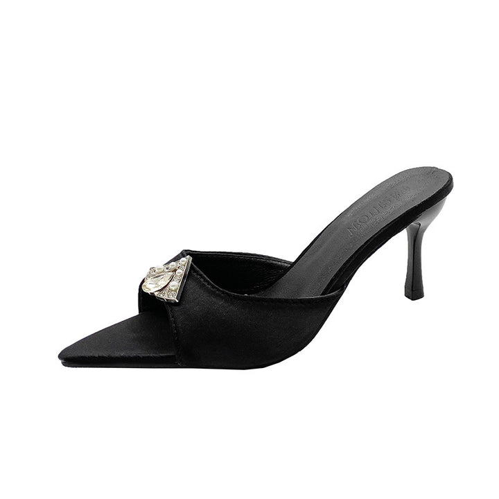 Dame Elegante Slingback-Pumps med funklende smykkedetalje og stilfuldt design Stilla