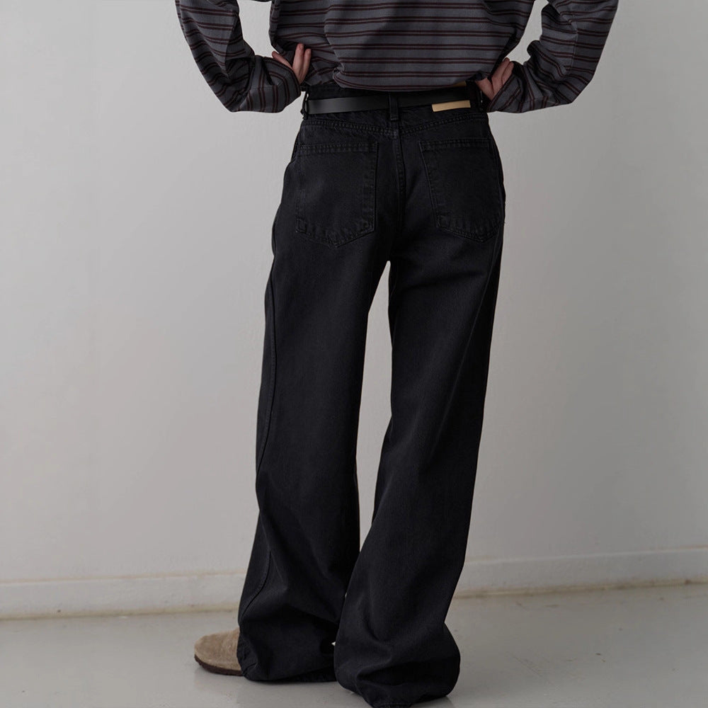 Kvindernes casual højtaljede jeans med bred pasform Stilla